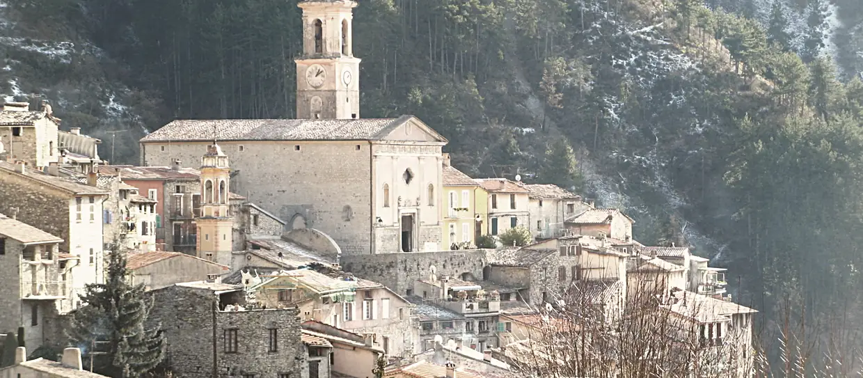 Lucéram (Alpes Maritimes, France) in winter