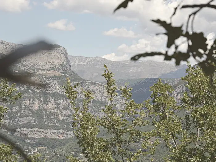 View towards Gorges du Loup from Camp Romain, au Rouret