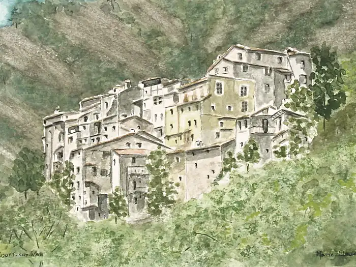 Le village perché de Touët-sur-Var ( Alpes-Maritimes )