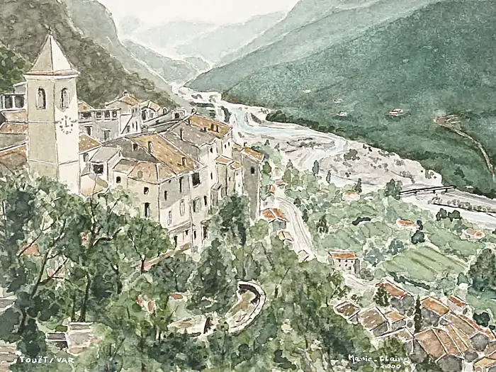 2000 - 'Le village perché de Touët-sur-Var et la vallée du Var' - Marie-Claire Lefébure