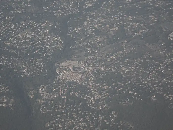 Valbonne seen from the sky