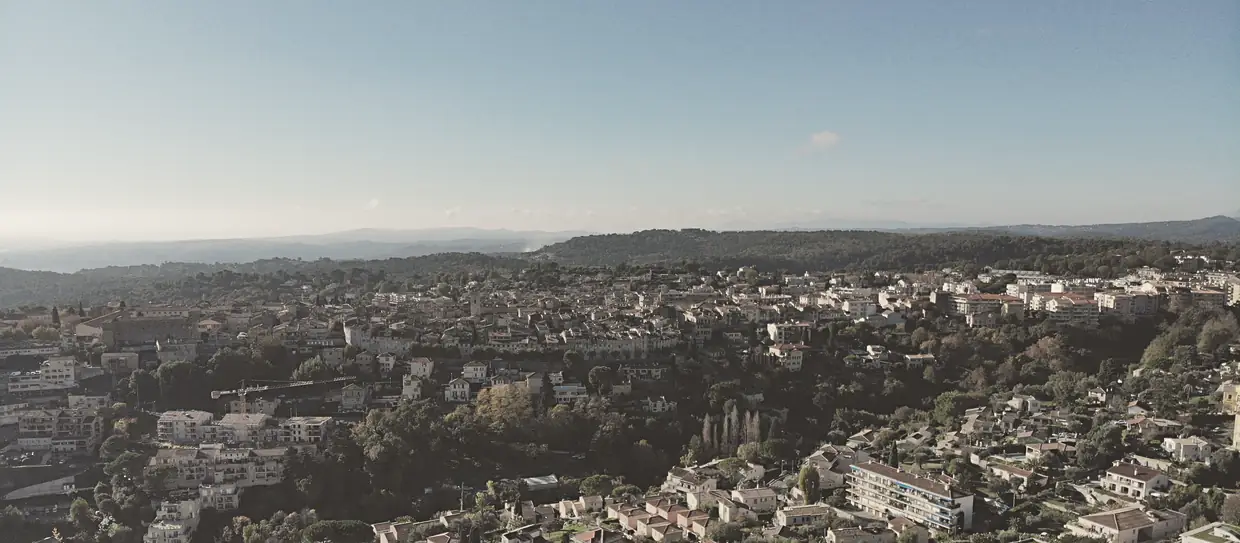 A view of Vence (France), looking in the south-west direction